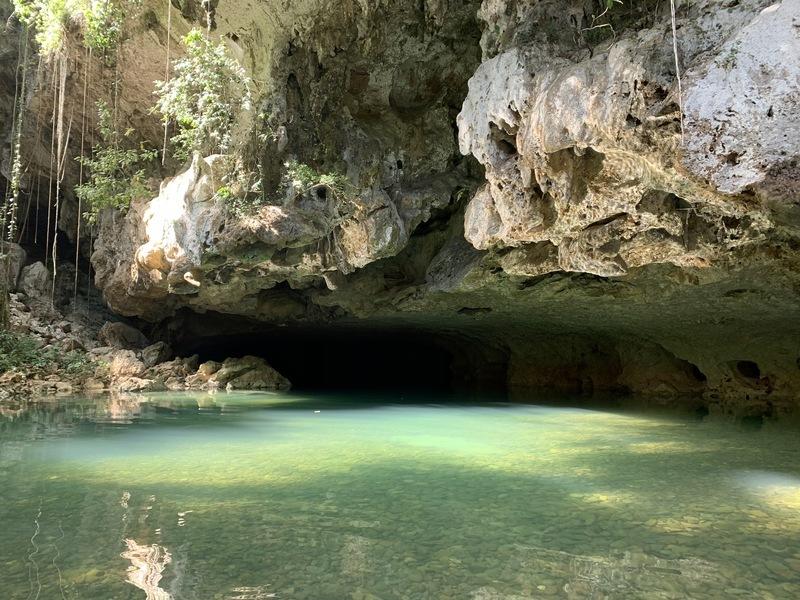 The mouth of a cave in Belize