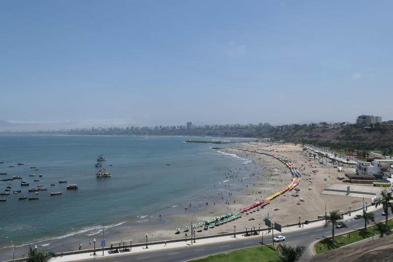 The expansive beachfront of Lima