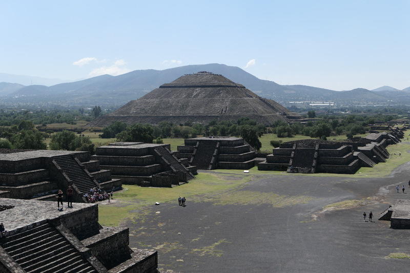 The sun pyramid as viewed from the moon pyramid