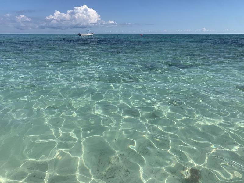 The water of Xpu Ha beach