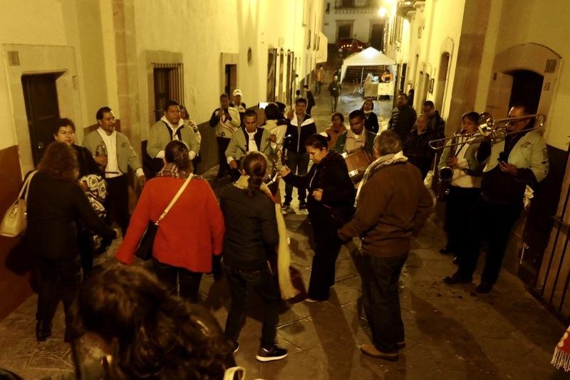 Zacatecas band in an alleyway